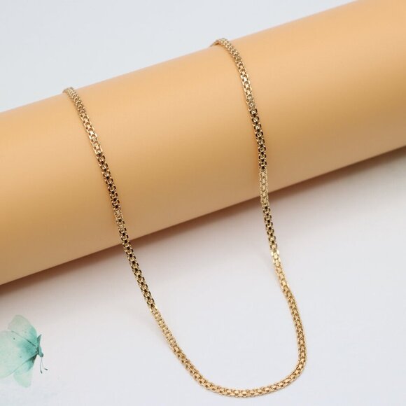 "Shiny Rose Gold Chain Necklace Simple Elegant Look, XPNL0122 - Picture 4 of 12